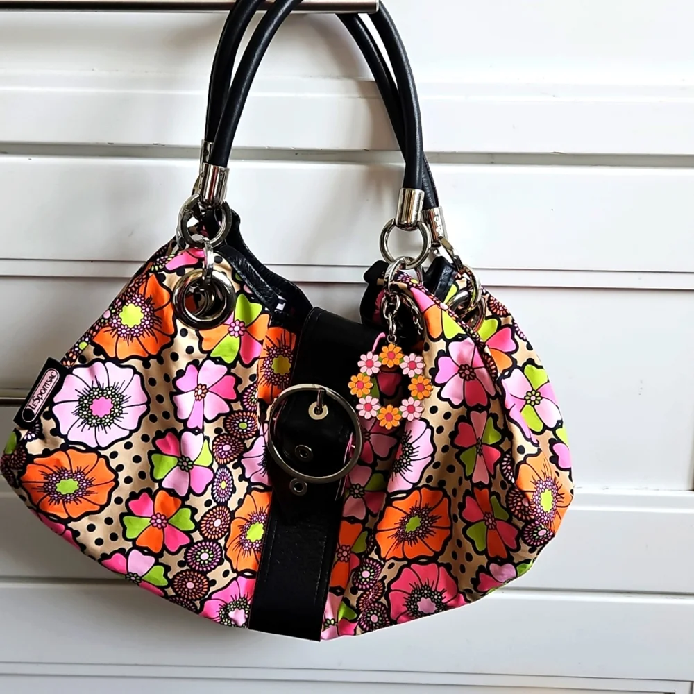 LeSportSac OC Party Girl Sparkler floral hobo bag